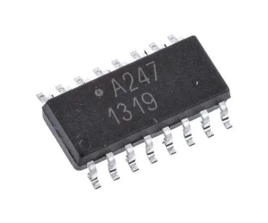 63-4972-44　Broadcom,ACPL-247-500E直流输入晶体管输出四路光耦，表面贴装，16针SOIC　ACPL-247-500E