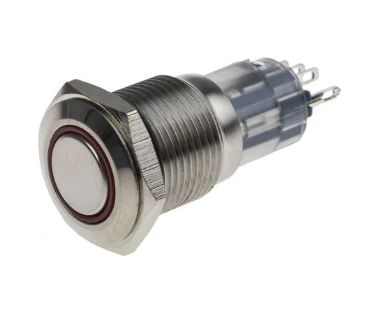 63-5125-48　RS Pro单杆双抛 (SPDT) 锁定红色LED按钮开关，IP65,IP67, 16 (Dia。) mm,面板安装，250V　811-8411
