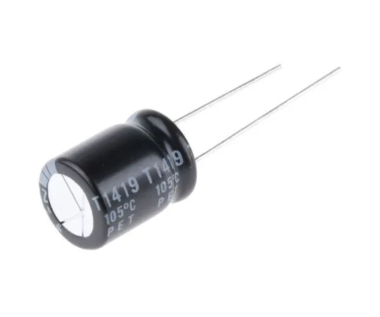 63-4985-03　Rubycon 470μF25V直流铝电解电容器，通孔10 (Dia。)x 12.5mm+105°10mm 5mm　25ZLH470MEFC10X12.5