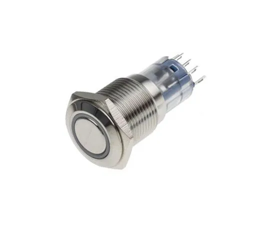 63-5125-49　RS单杆双抛 (SPDT) 锁定白色LED按钮开关，IP65,IP67, 16 (Dia。) mm,面板安装，250Vac　811-8424