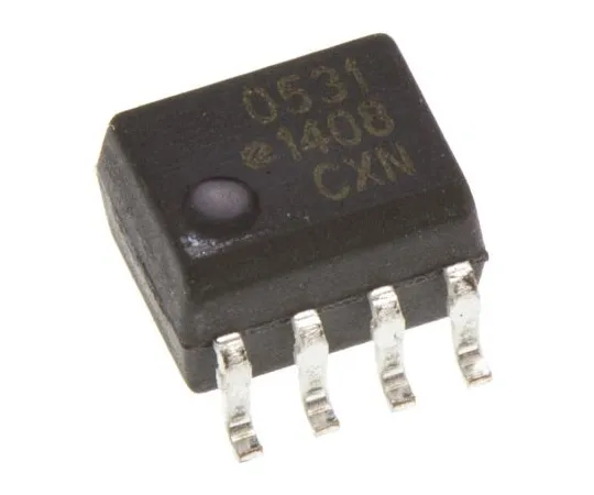 63-4876-34　Broadcom,HCPL-0531-000E直流输入晶体管输出双光耦合器，表面贴装，8针SOIC　HCPL-0531-000E