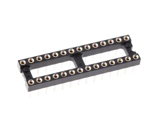 63-4983-18　Preci-Dip2.54 mm间距垂直28方式，通孔转针开框IC凹槽，1A　110-87-328-41-001101