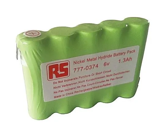 63-5091-83　RS PRO6V镍氢AA充电电池组，1.3Ah　777-0374