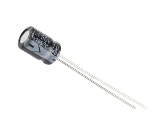 63-4989-49　RS PRO 10μF50V直流铝电解电容器，通过5号孔 (Dia。)x 7mm+105°5mm 2mm 7mm　707-5682