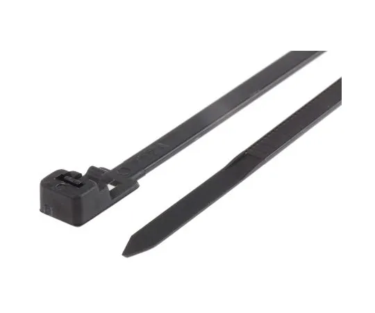 63-5124-43　RS PRO黑色尼龙可释放电缆接头，150 mm x 4.5 mm　811-1805