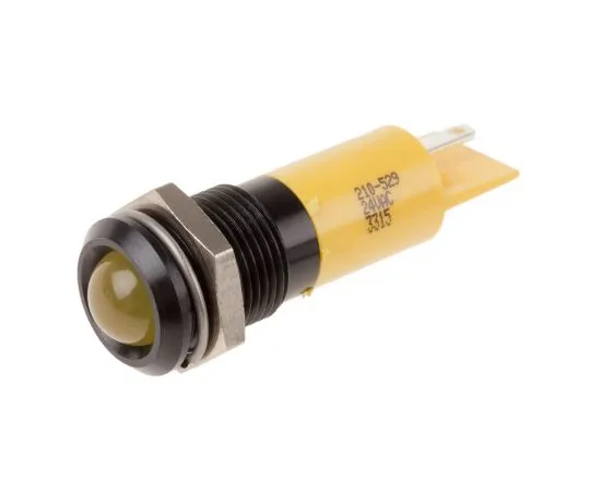 63-6586-69　RS PRO黄色指示器，24 V交流/直流，14mm安装孔尺寸，焊点终止　210-529