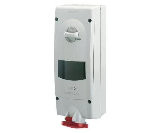 63-6988-16　RS PRO SwitchableIP44工业联锁Socket 3P+N+E,接地位置6h,32A, 400 V　125-4391