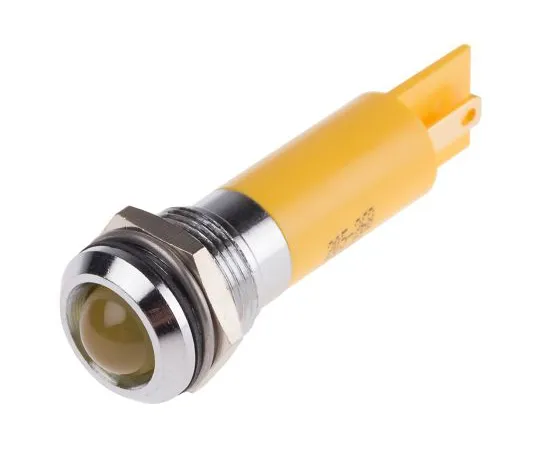 63-6582-47　RS PRO黄色指示器，130 V交流电，12mm安装孔尺寸，标签终止，IP67　205-268