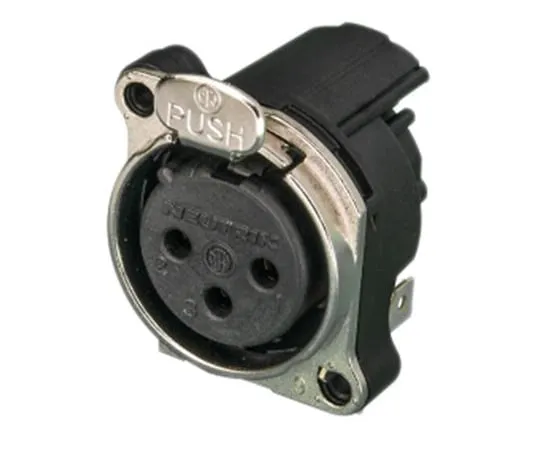 63-5174-17　Neutrik 3 Way PCB Mount XLR Connectors, Female, Gold Plated Contacts,   > 50 V　RSNC3FBH2-D