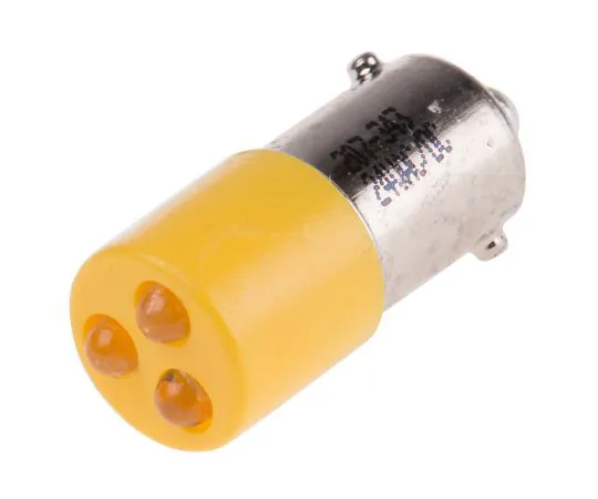 63-6584-20　RS PRO黄色集束LED指示器，24 V交流/直流，25 x 10mm安装孔尺寸，Ba9终止　207-343
