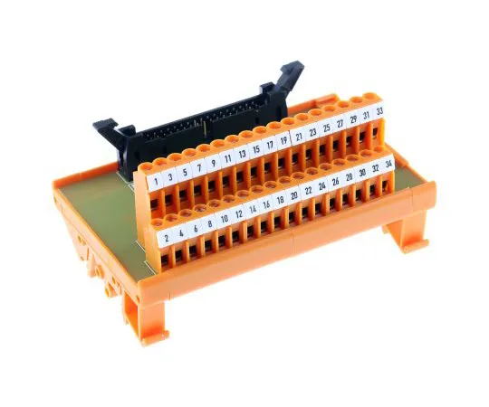 63-6643-68　RS PRO, 34极IDC连接器接口模块，DIN导轨安装　424-462