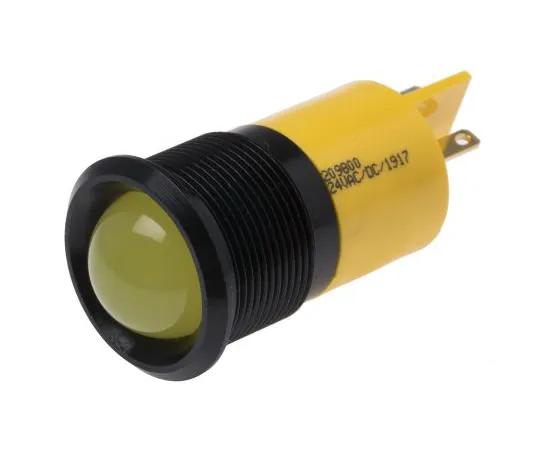 63-6586-12　RS PRO黄色指示器，24 V交流/直流，22mm安装孔尺寸，焊点终止　209-800