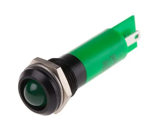 63-6585-34　RS PRO绿色指示器，12 V, 12mm安装孔尺寸，焊点终止，IP67　208-740