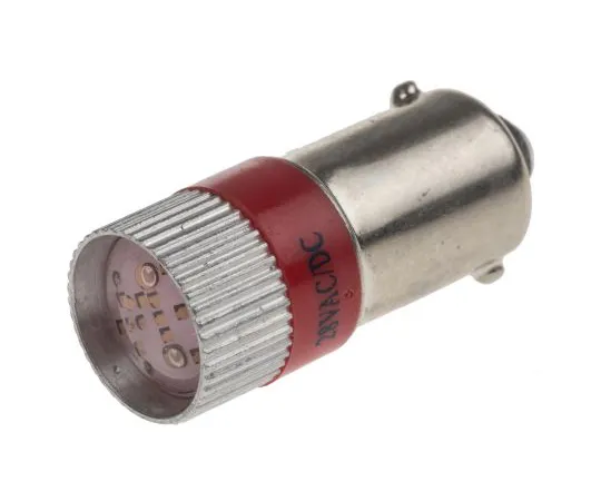 63-6586-29　LED反射器灯泡，BA9s,红色，多芯片，10毫米直径，28V直流电。　210-002