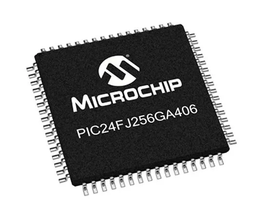 63-7002-25　单片机，16位PIC24单片机，32MHz, 256 kB闪存，64-pinTQFP　PIC24FJ256GA406-I/PT