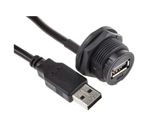 63-6780-77　从USB A到USB A, USB扩展电缆USB 2.0 200mm　111-6748