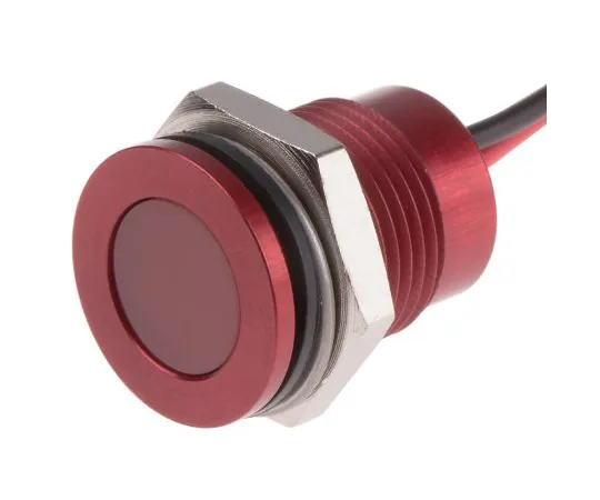 63-6780-55　RS PRO红色指示器，12 V直流，14mm安装孔尺寸，导线终止，IP67　111-6568