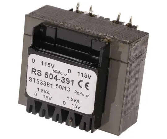 63-6680-29　15V交流2输出通过孔型PCB变压器，3VA　504-391