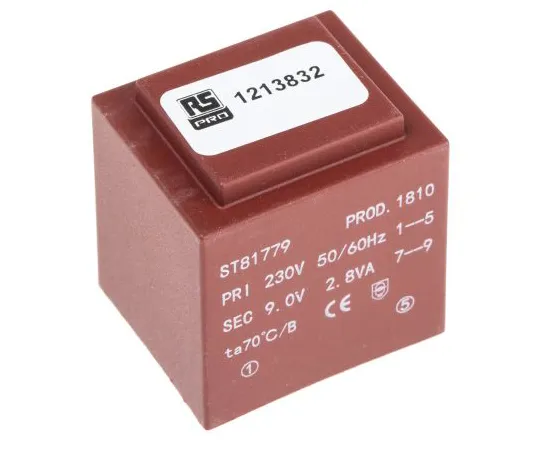 63-6789-49　1 x9V交流1输出PCB安装PCB变压器，2.8VA　121-3832