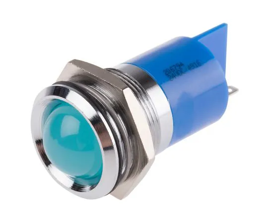 63-6583-52　RS PRO蓝色指示器，24 V直流，22mm安装孔尺寸，焊点终止　206-794