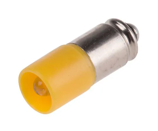 63-6581-27　LED反射器灯泡，中置槽，黄色，单片，6毫米直径，24V交流/直流电。　203-622