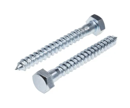 63-6732-99　RS PRO六角教练螺钉，镀锌钢板，12mm x 100mm　825-180