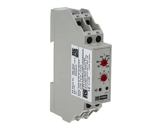 63-5165-51　RS PRO OFF延时单定时器继电器，螺丝，0.3 s→30 h, SPDT,1联系人，SPCO, 24 V ac/dc, 240 V ac　896-6822