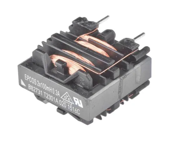 63-5155-06　EPCOS 100 mH -30→+50%铁氧体电力线扼流，最大SRF:10 kHz, 300 mA Idc,6.6ΩRdcB82731T　B82731T2301A020