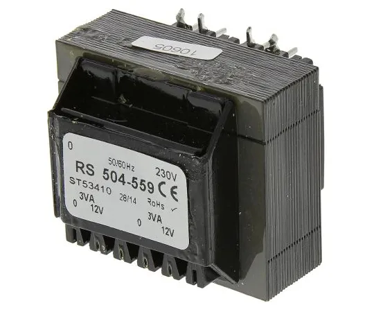 63-6680-49　12V交流2孔PCB变压器输出，6VA　504-559