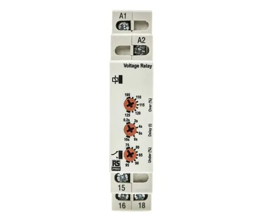 63-6743-13　RS PRO电压监测继电器与SPDT接触，1相，过压，欠压　102-6131