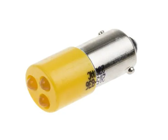 63-6582-79　RS PRO黄色指示器，230 V交流电，25 x 10mm安装孔尺寸，Ba9终止　205-836