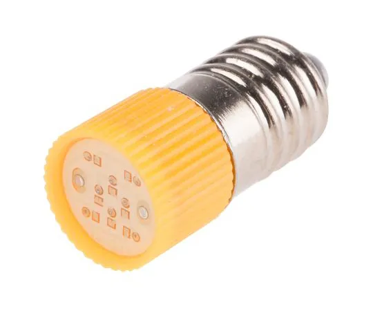 63-6583-44　LED反射器灯泡，E10,黄色，多芯片，10毫米直径，28V交流/直流电。　206-687