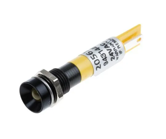 63-6582-67　RS PRO黄色指示器，24 V交流电，8毫米安装孔尺寸，焊点终止　205-612