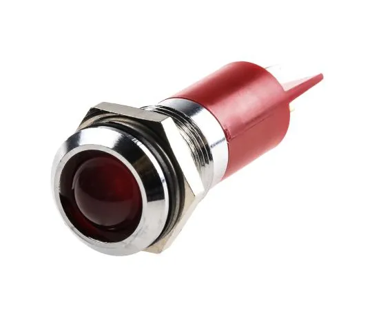 63-6581-84　RS PRO红霓虹指示器，240 V交流电，14.5毫米安装孔尺寸，焊点终止，IP40　204-372