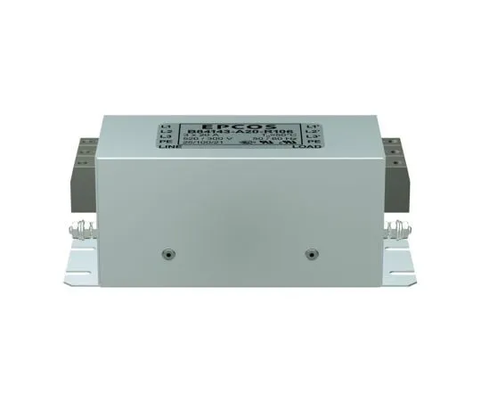 63-6658-14　RFI Filter 3-Phase 10 A Flange Mount 3.1 mA 1 Stage 5.5 mΩ UL 1283　B84143A0010R106