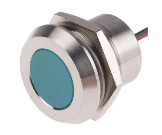 63-6882-89　RS PRO蓝色指示器，24 V直流，22mm安装孔尺寸，导线终止，IP67　123-2436