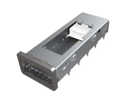 63-5133-99　TE Connectivity 1551891 Series Single Port Port Right Angle QSFP+Cage,Press-FitTerminal　1551891-1