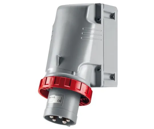 63-6988-68　RS PROIP67红墙安装3P+E工业电源插头，额定功率63A, 415 V　125-4469