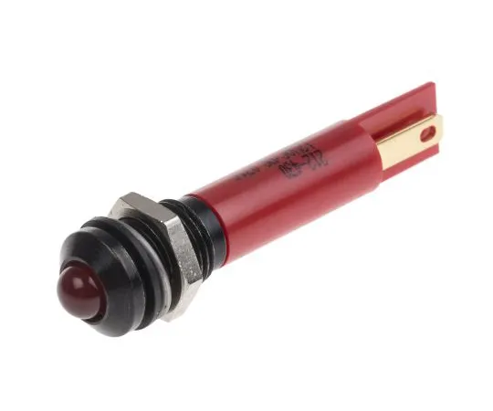 63-6588-19　RS PRO红色指示器，12 V,8毫米安装孔尺寸，焊点终止，IP67　212-430