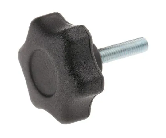 63-6565-04　RS PRO Black Multiple Lobs Clocking Knob,M6　161-155