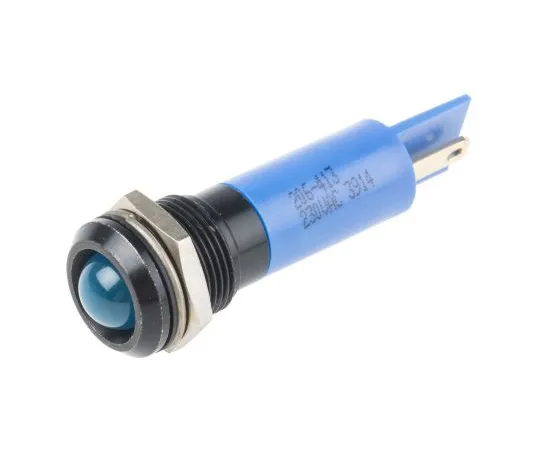 63-6583-26　RS PRO蓝色指示器，230 V交流电，12mm安装孔尺寸，标签终止，IP67　206-413