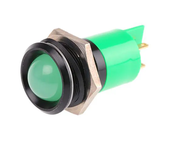 63-6588-10　RS PRO绿色指示器，24 V交流/直流电，22mm安装孔尺寸，焊点终止　212-345