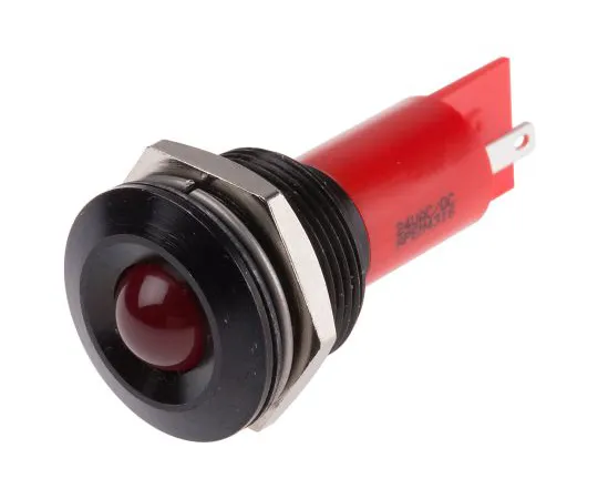 63-6585-24　RS PRO红色指示器，24 V交流/直流，19mm安装孔尺寸，焊点终止，IP67　208-532