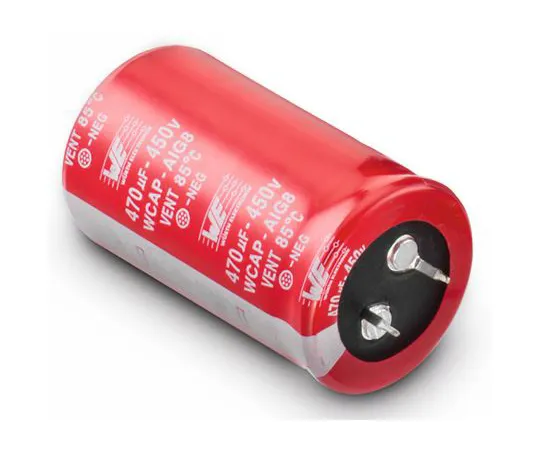 63-6969-08　伍斯Elektronik 220μF450V直流铝电解电容器，通过孔30 (Dia。)x 41 mm+85°30mm 10mm　861011485016