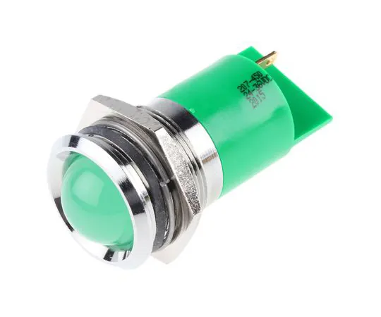 63-6584-27　RS PRO绿色指示器，24→36 V直流，22mm安装孔尺寸，标签终止　207-450