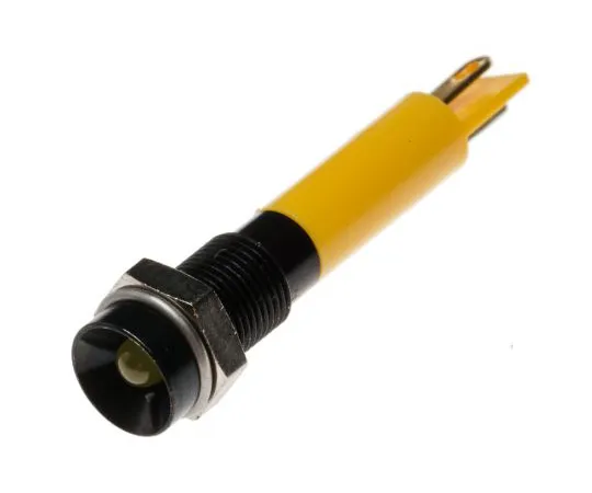 63-6583-15　RS PRO黄色指示器，12 V直流，6毫米安装孔尺寸，焊点终止　206-306