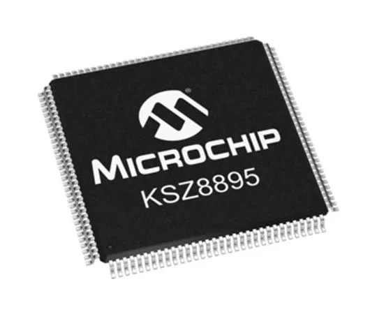 63-5175-14　MicrochipKSZ8895MQXIA以太网交换机，MII, 10 Mbps, 100 Mbps 1.8 V, 2.5 V, 3.3 V, 128 PQFP　KSZ8895MQXIA