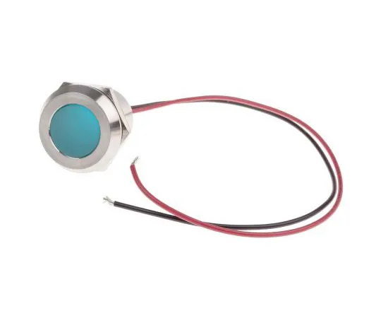 63-6882-88　RS PRO蓝色指示器，12 V直流，22mm安装孔尺寸，导线终止，IP67　123-2435