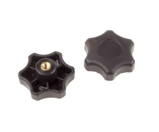 63-6564-96　RS PRO Black Multiple Lobs Clocking Knob,M6　161-105