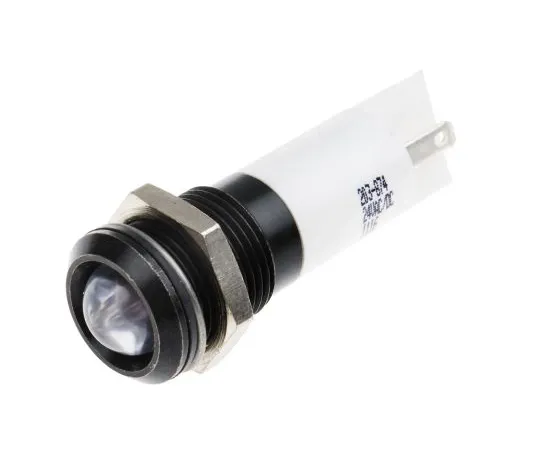63-6581-52　RS PRO白色指示器，24 V直流，14mm安装孔尺寸，标签终止，IP67　203-874